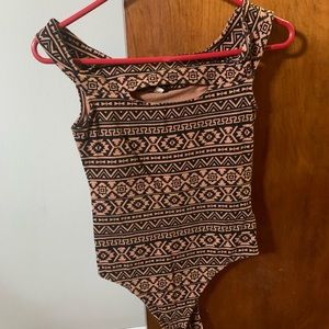 Express Aztec print bodysuit